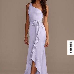 One Shoulder Satin Dress